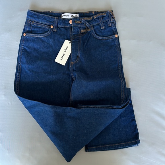 STAUD x Wrangler The Straight Leg Denim - size 26 SOLD OUT EVERYWHERE - Picture 8 of 8